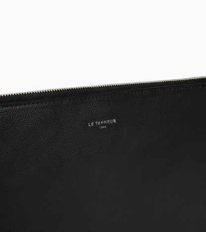 Pochette ordinateur 14" en cuir grainé