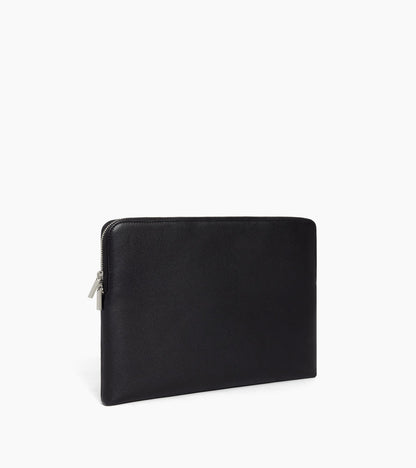Pochette ordinateur 14" en cuir grainé