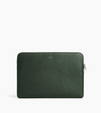 Pochette ordinateur 14" en cuir grainé
