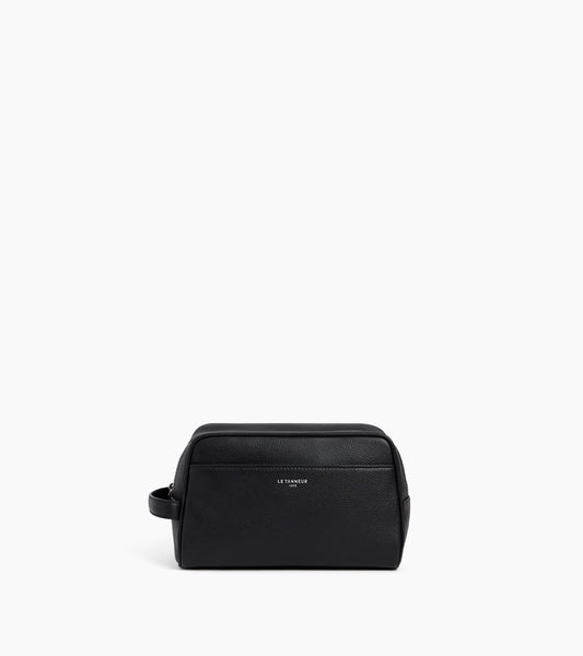 Trousse de toilette en cuir grainé
