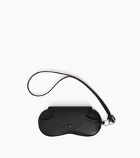 Etui à lunettes charms en cuir grainé