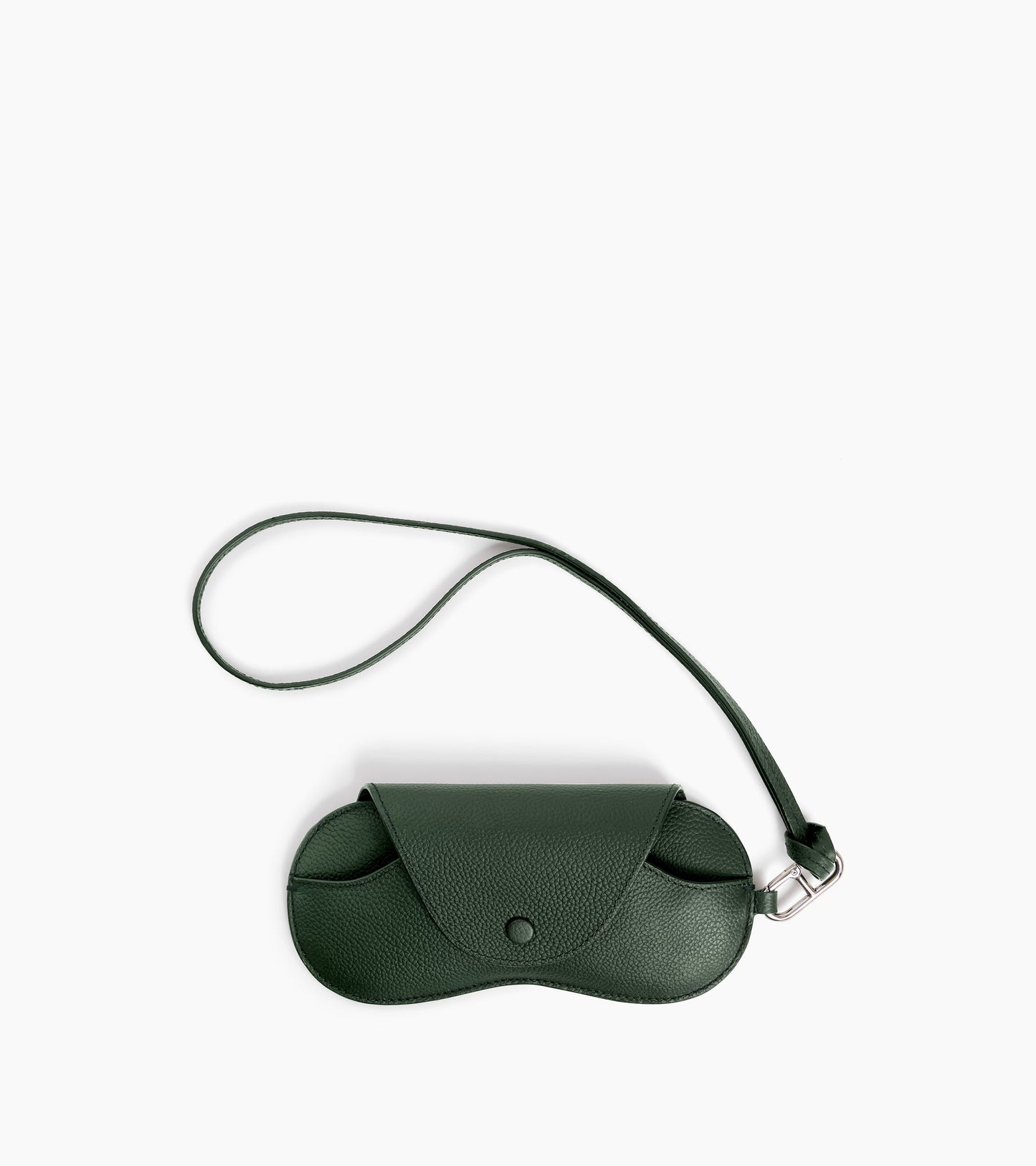 Etui à lunettes charms en cuir grainé