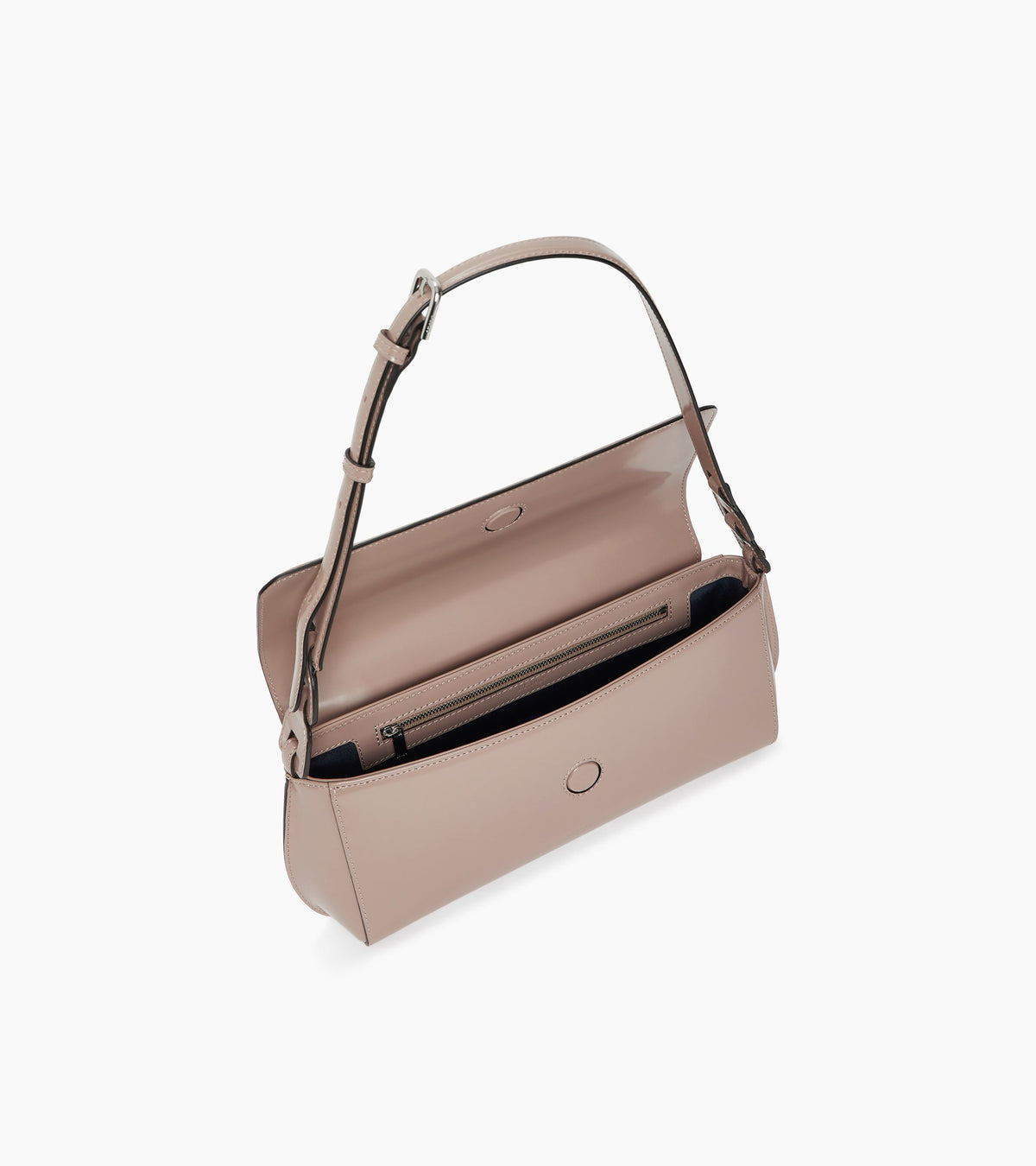 Sac porté épaule moyen modèle Solaise en cuir lisse effet box