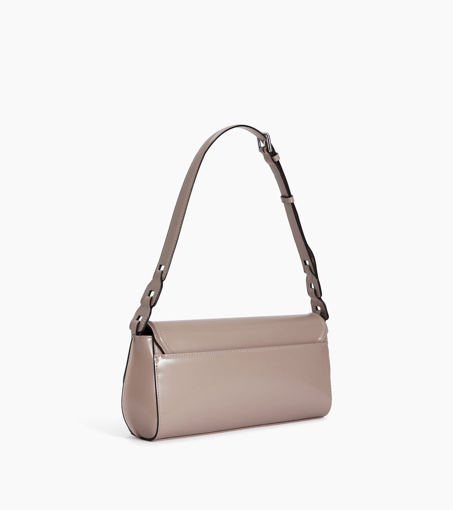Sac porté épaule moyen modèle Solaise en cuir lisse effet box