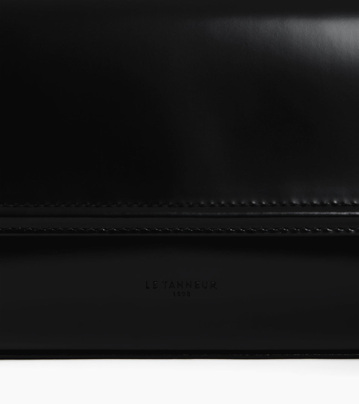 Sac porté épaule moyen modèle Solaise en cuir lisse effet box