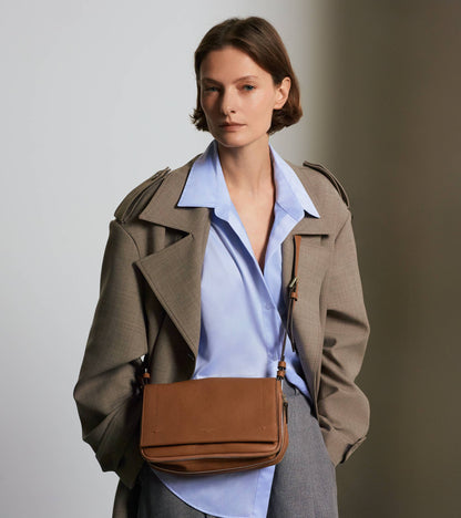 Petit sac bandoulière Aurore en cuir grainé