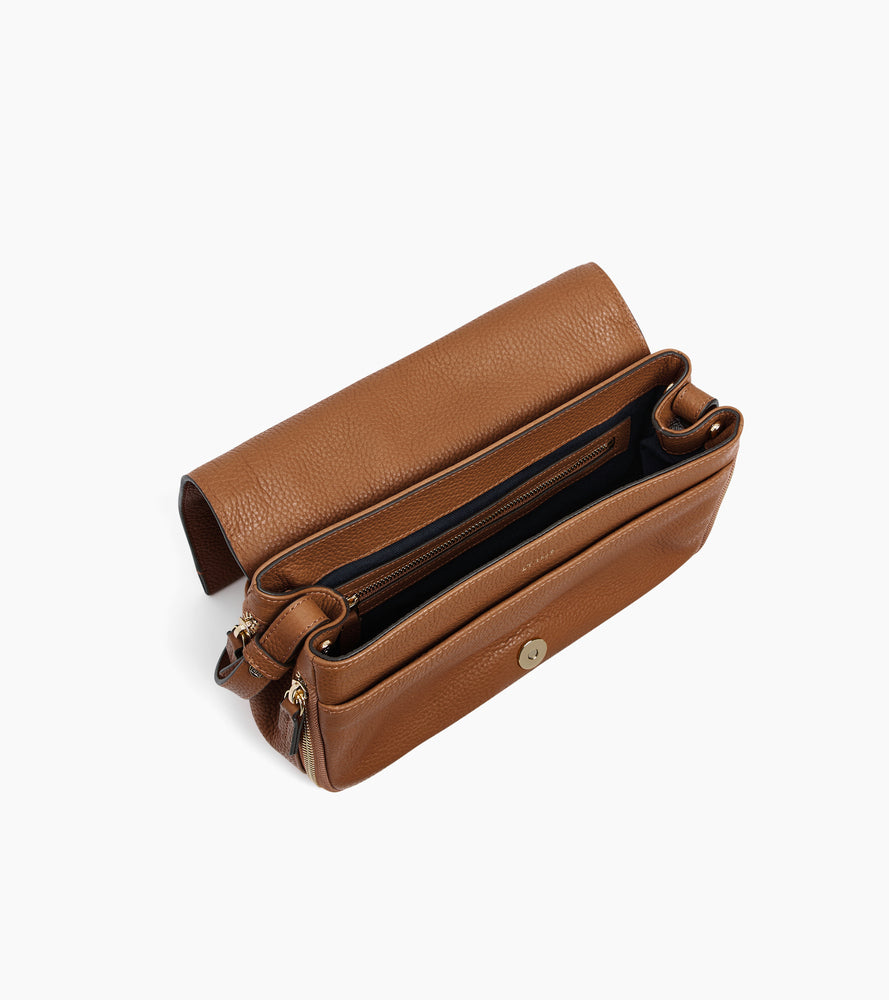 Petit sac bandoulière Aurore en cuir grainé