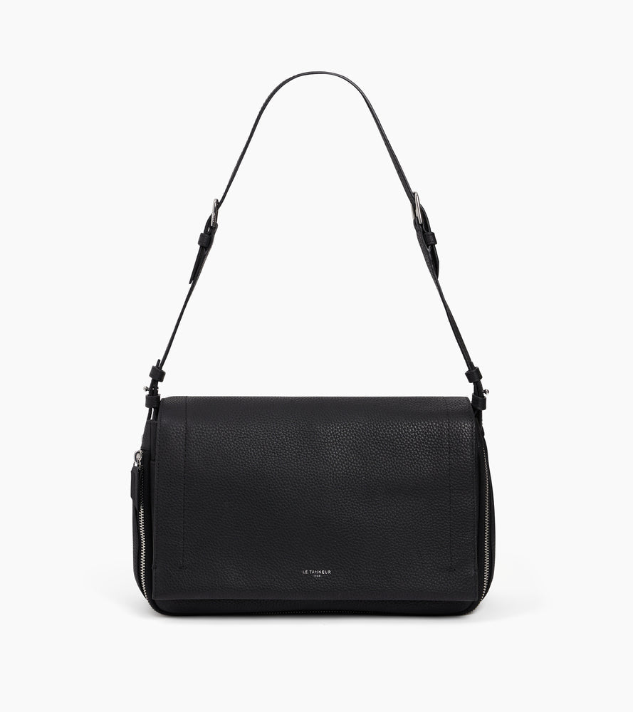 Sac bandoulière moyen modèle Aurore en cuir grainé