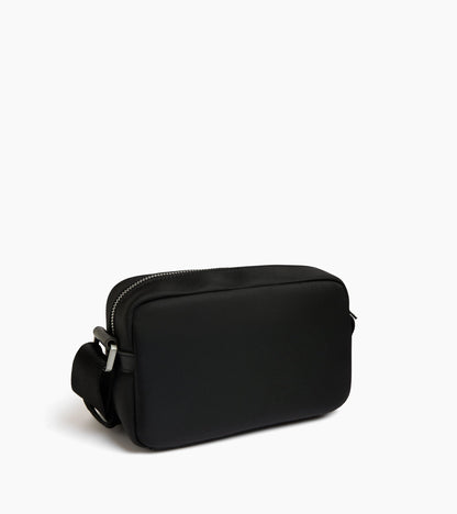 Petit sac bandoulière Basile en toile nylon et cuir lisse