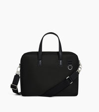 Porte documents 15" Basile en toile nylon et cuir lisse
