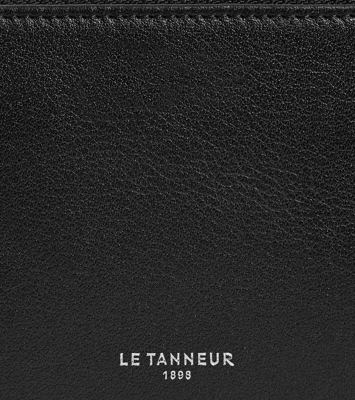 Porte monnaie zippé avec porte cartes amovible Albertine en cuir lisse