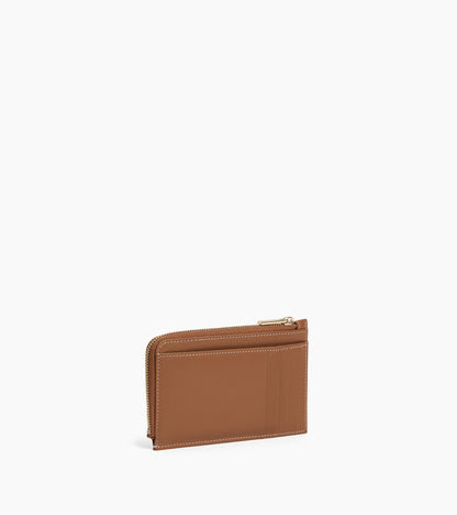 Porte cartes zippé Albertine en cuir grainé