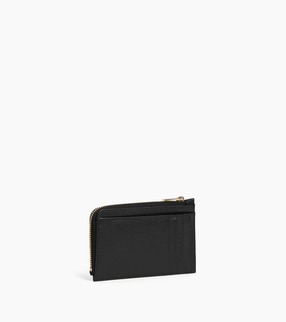 Porte cartes zippé Albertine en cuir grainé