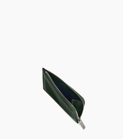 Porte cartes zippé Albertine en cuir grainé