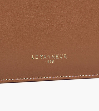 Porte cartes zippé Albertine en cuir lisse