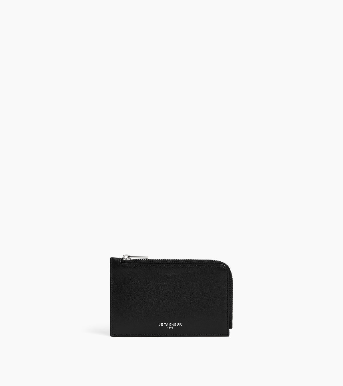 Porte cartes zippé Albertine en cuir lisse