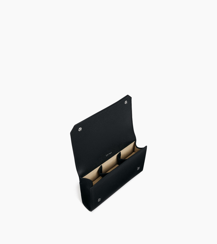 Coffret 3 montres de voyage en cuir