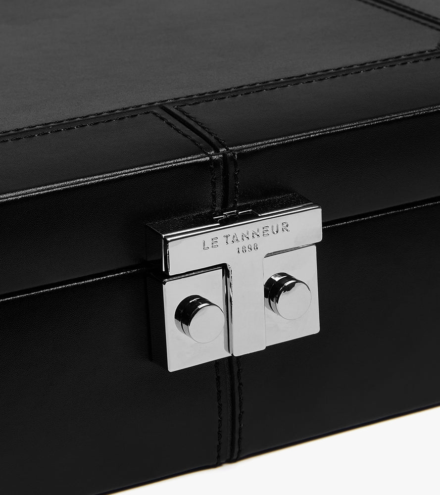 Coffret 6 montres et boutons de manchettes en cuir