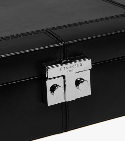 Coffret 6 montres et boutons de manchettes en cuir