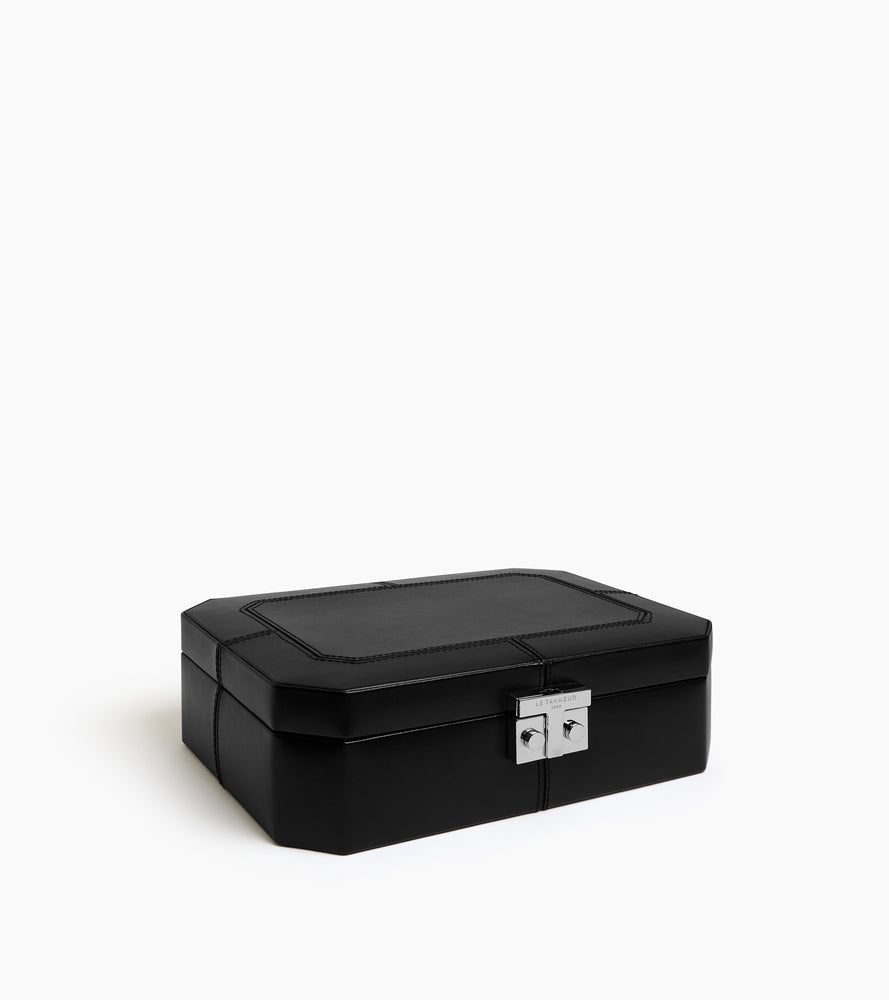 Coffret 6 montres et boutons de manchettes en cuir