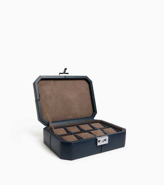 Coffret 8 montres fermoir T en cuir