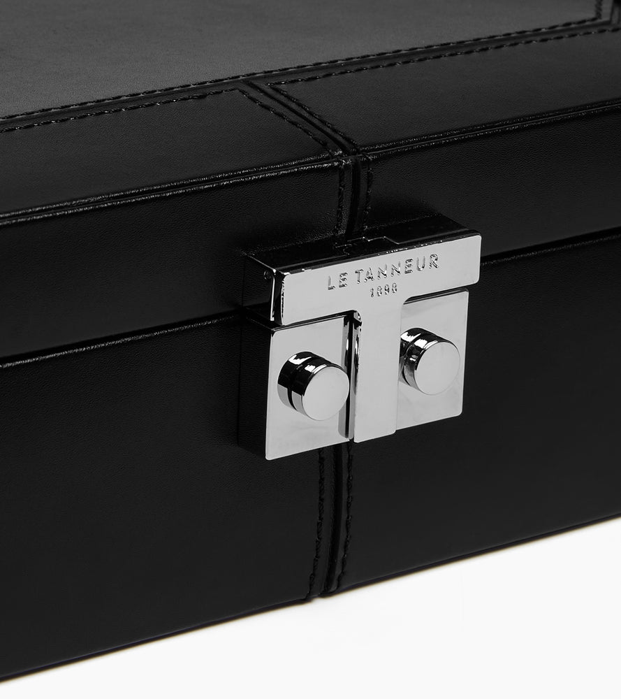 Coffret 8 montres fermoir T en cuir
