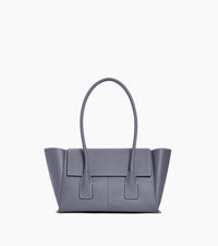 Sac cabas moyen modèle à rabat Elena en cuir grainé