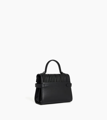 Petit sac à main double rabat Emilie en cuir tressé réemployé