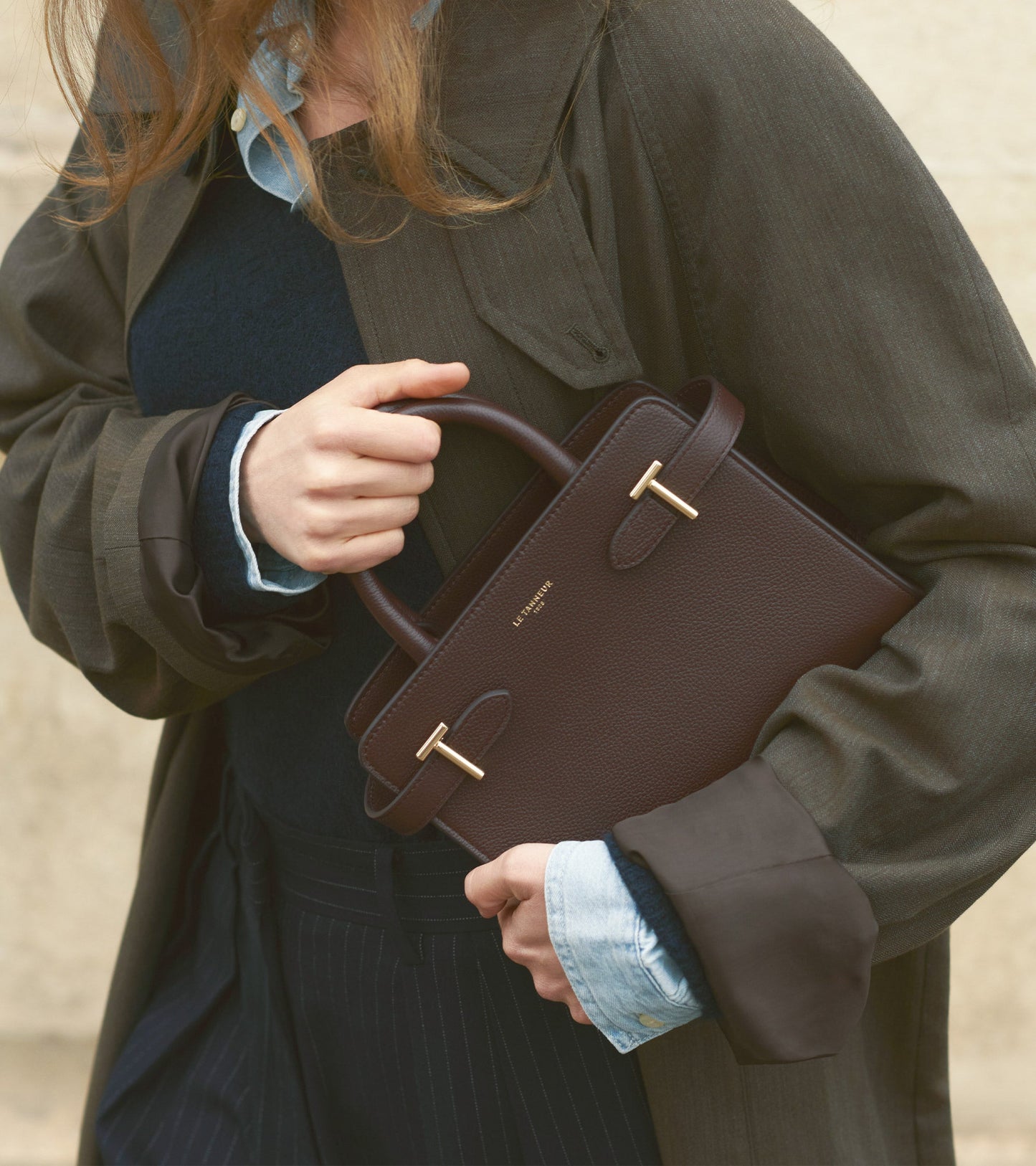Petit sac à main Emilie en cuir grainé