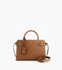 Sac à main moyen modèle Emilie en cuir grainé
