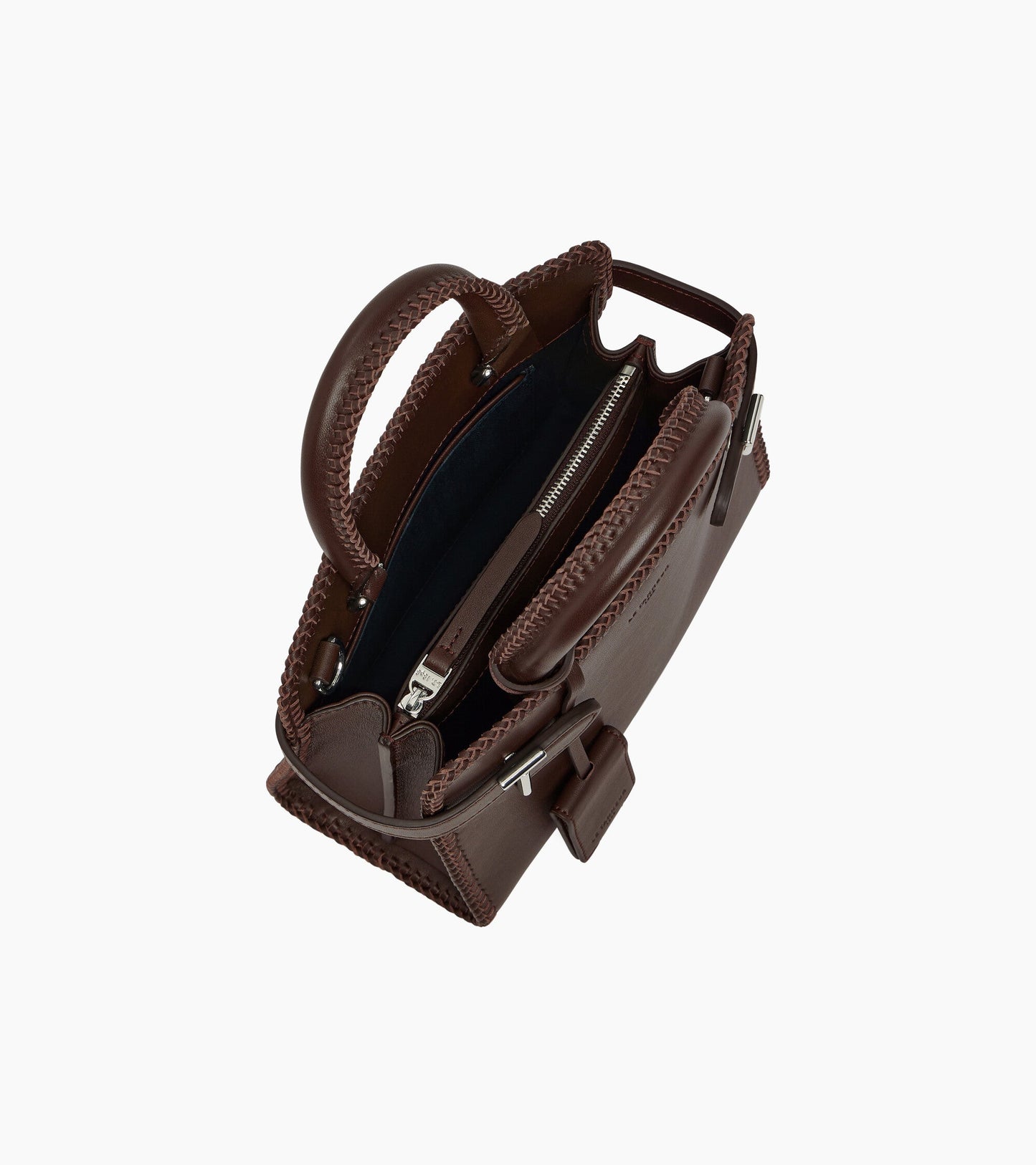 Petit sac à main Emilie en cuir lisse et surpiqûres