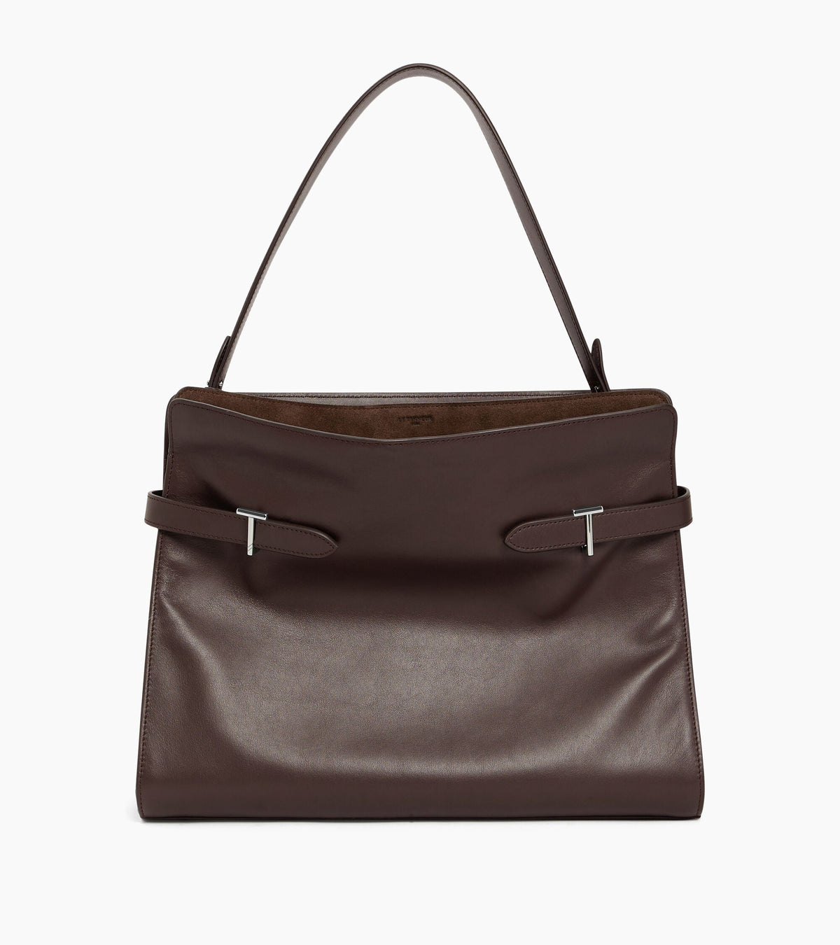 Sac porté épaule modèle maxi Emie en cuir lisse et nubuck