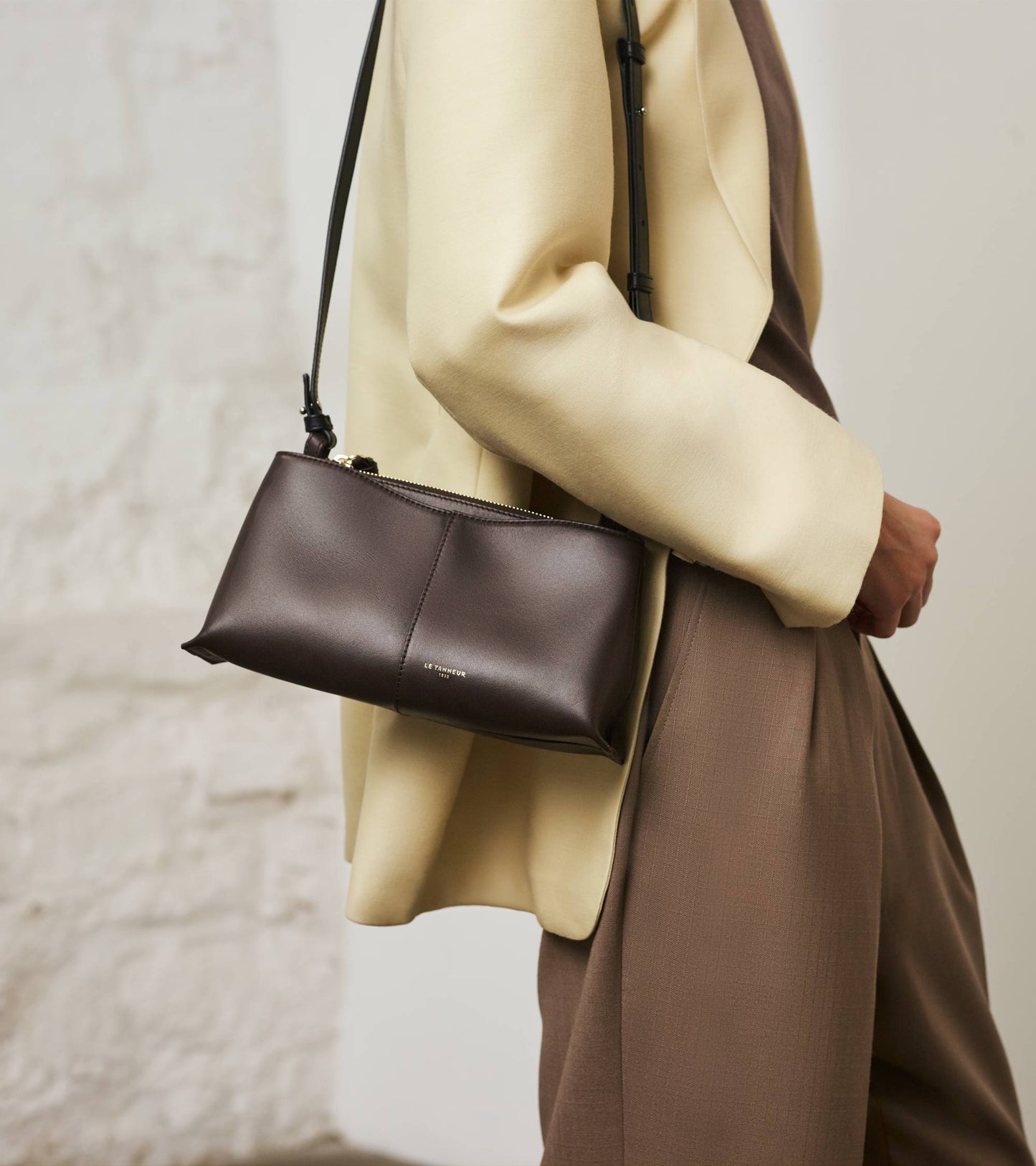 Petit sac bandoulière Félicie en cuir lisse