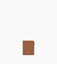Petit portefeuille vertical zippé Lucien en cuir grainé