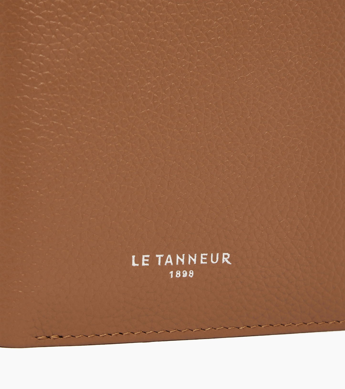 Petit portefeuille vertical zippé Lucien en cuir grainé