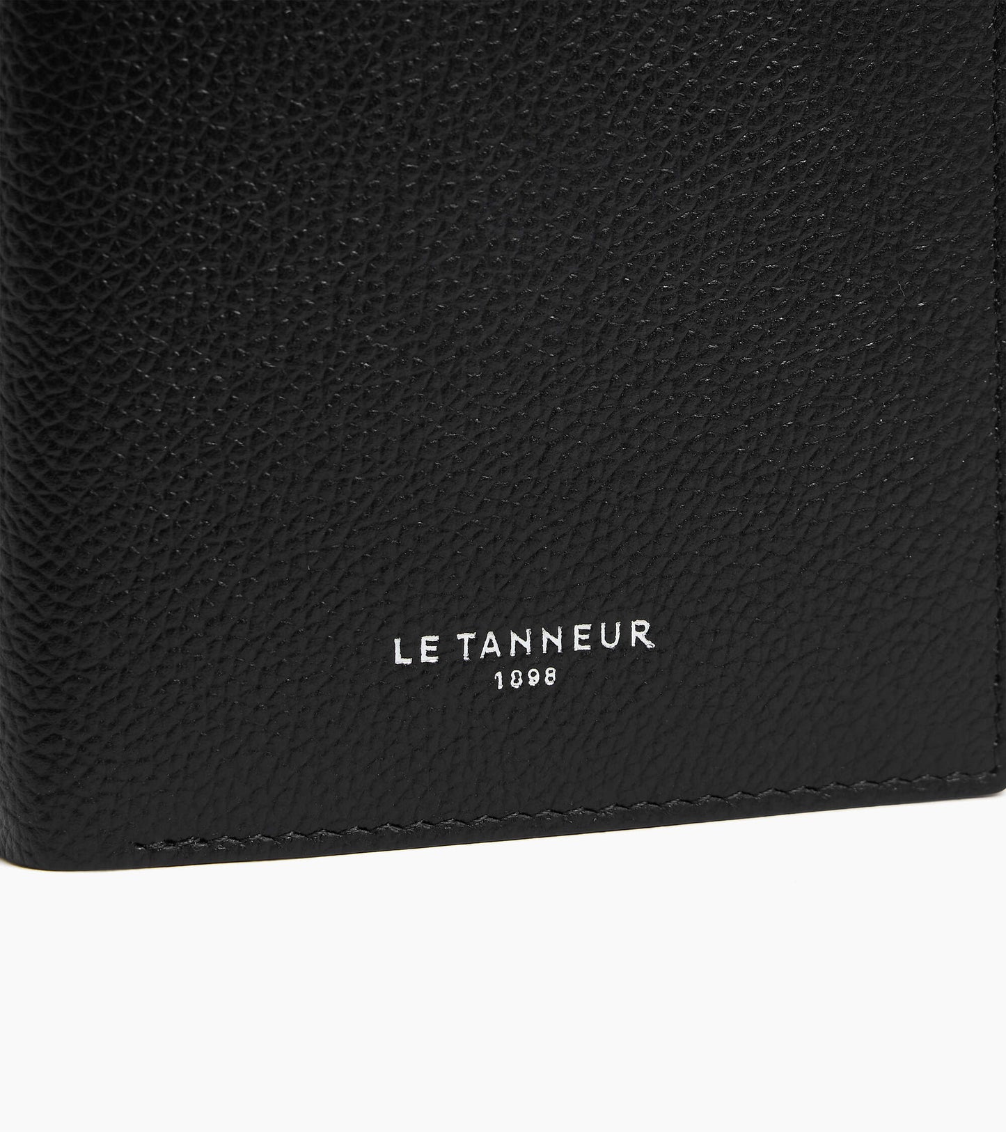 Portefeuille vertical zippé moyen modèle Lucien en cuir grainé