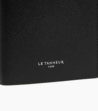 Portefeuille vertical zippé moyen modèle Lucien en cuir grainé