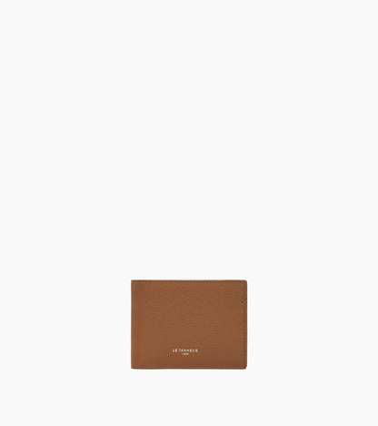 Portefeuille zippé horizontal Lucien en cuir grainé