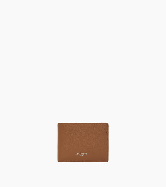 Portefeuille zippé horizontal Lucien en cuir grainé