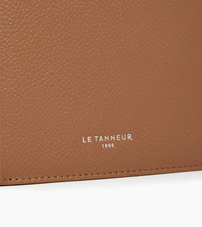 Portefeuille zippé horizontal Lucien en cuir grainé