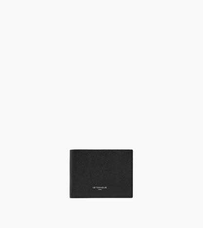 Portefeuille zippé horizontal Lucien en cuir grainé