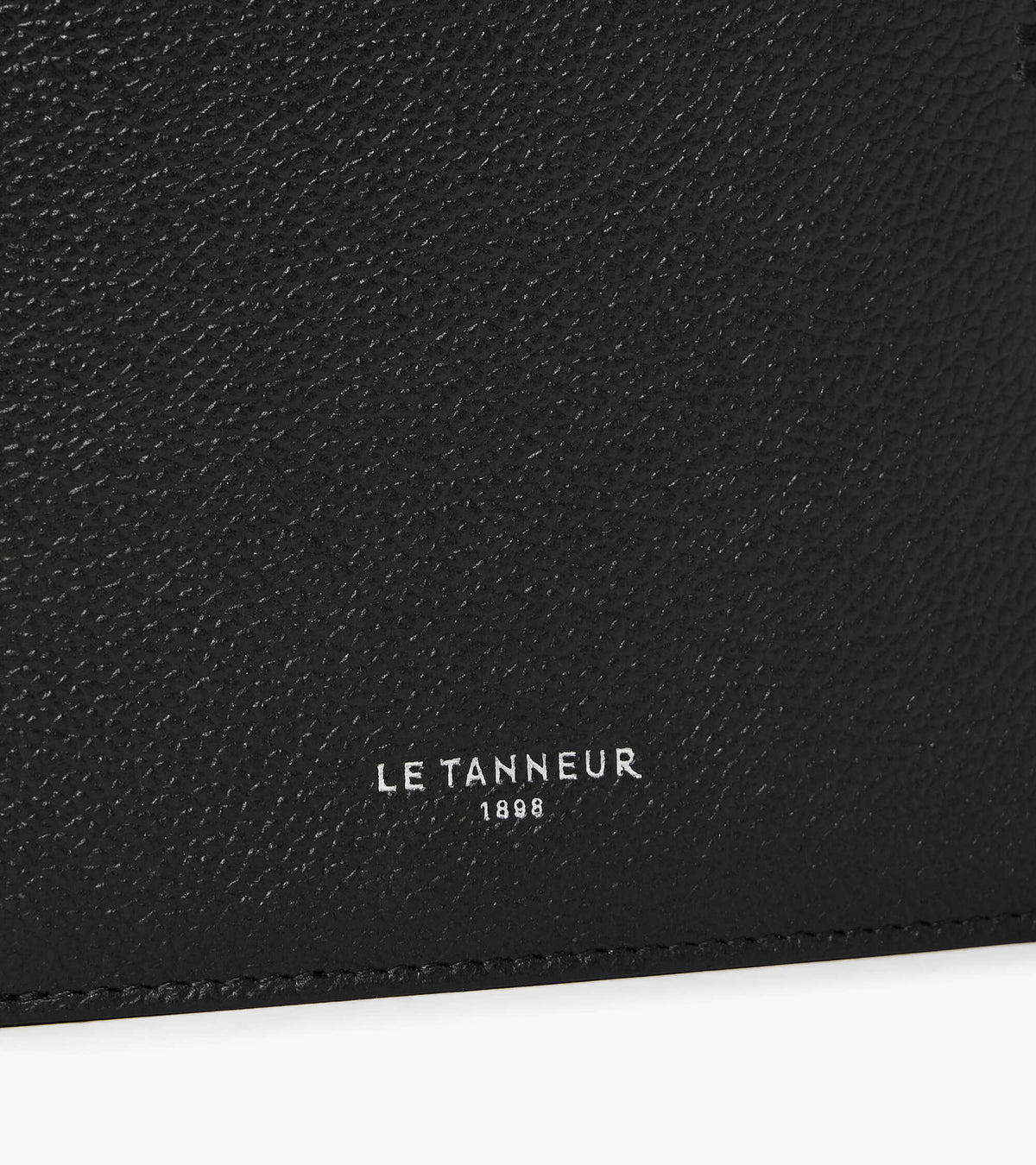 Portefeuille zippé horizontal Lucien en cuir grainé