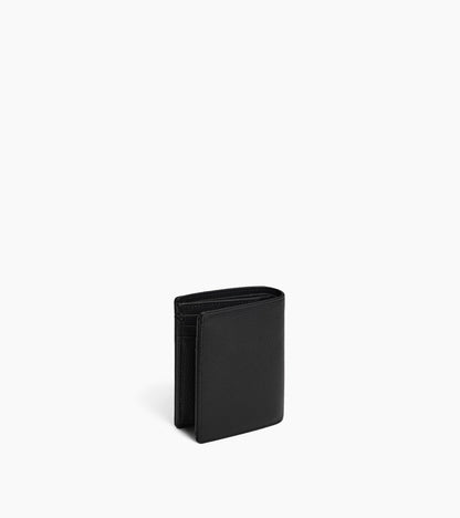 Grand portefeuille vertical zippé 2 volets Lucien en cuir grainé