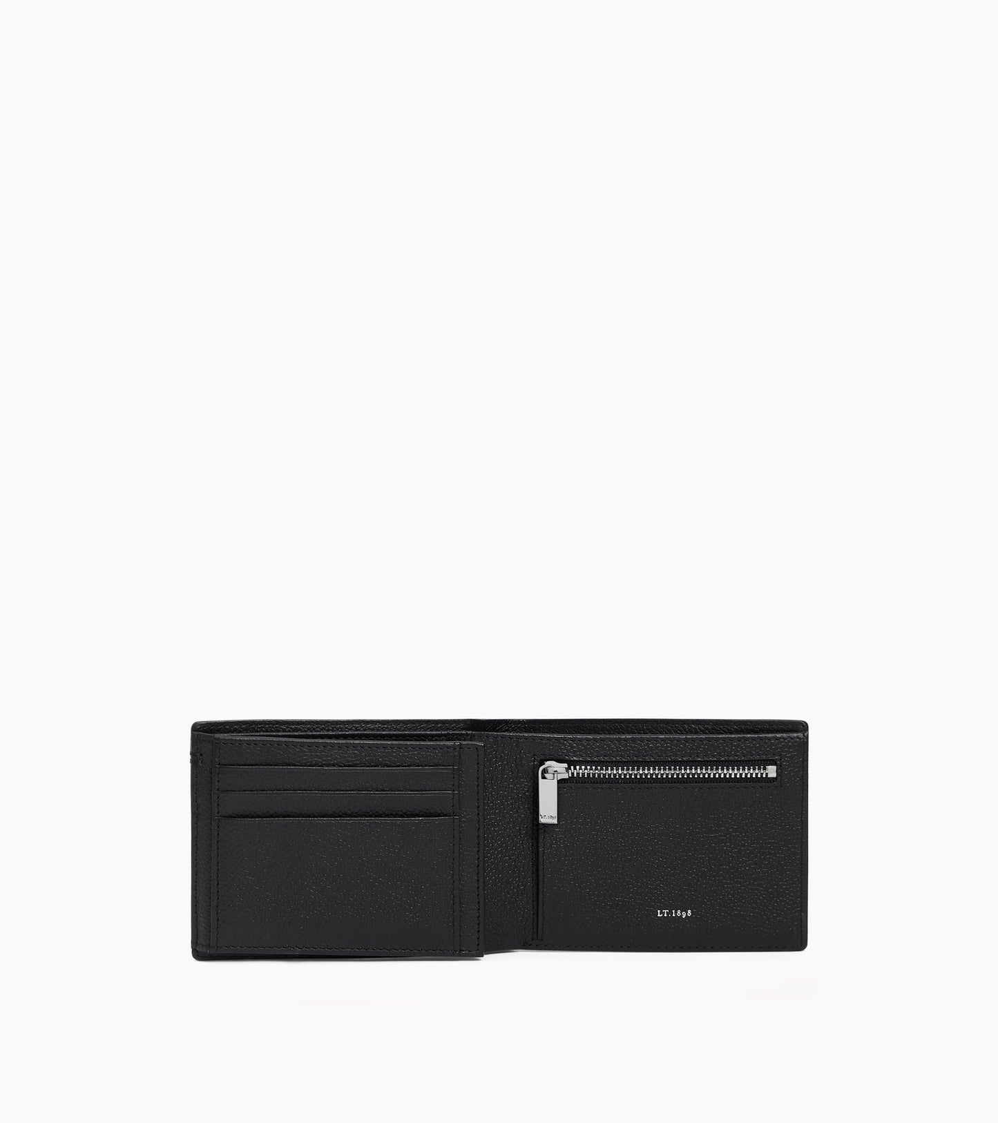 Portefeuille horizontal 2 volets Lucien en cuir grainé