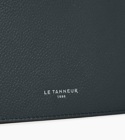Portefeuille à rabat 2 volets Lucien en cuir grainé