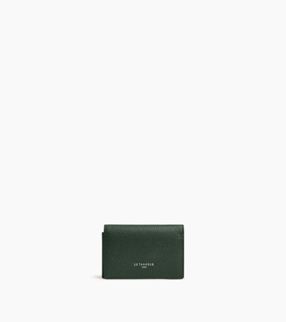 Porte cartes horizontal 2 volets Lucien en cuir grainé