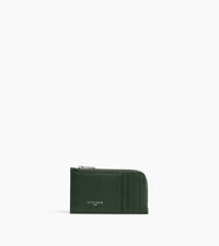 Porte cartes large zippé Lucien en cuir grainé