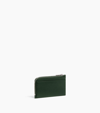 Porte cartes large zippé Lucien en cuir grainé