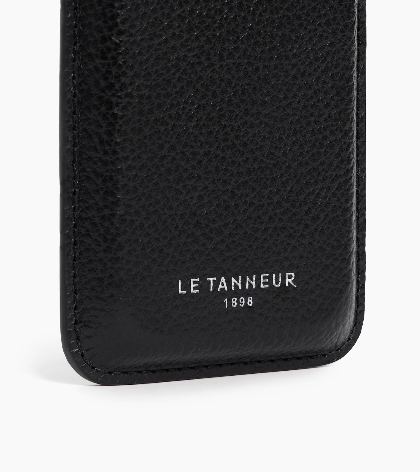 Porte cartes magnétique en cuir grainé