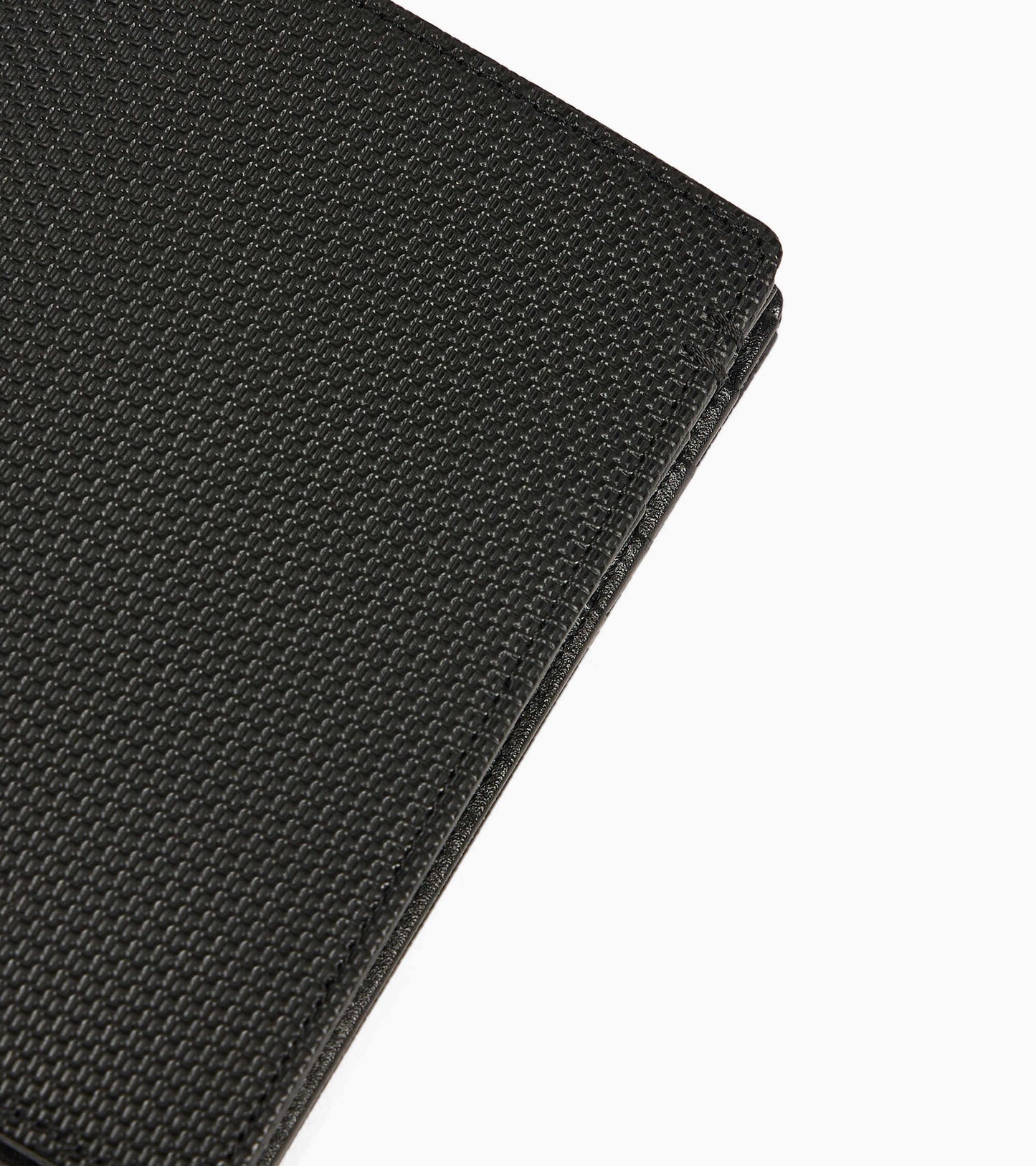 Portefeuille vertical zippé Lucien en cuir signature T